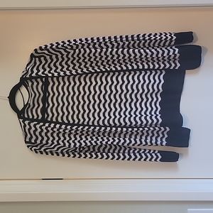 Loft black and white knit cardigan